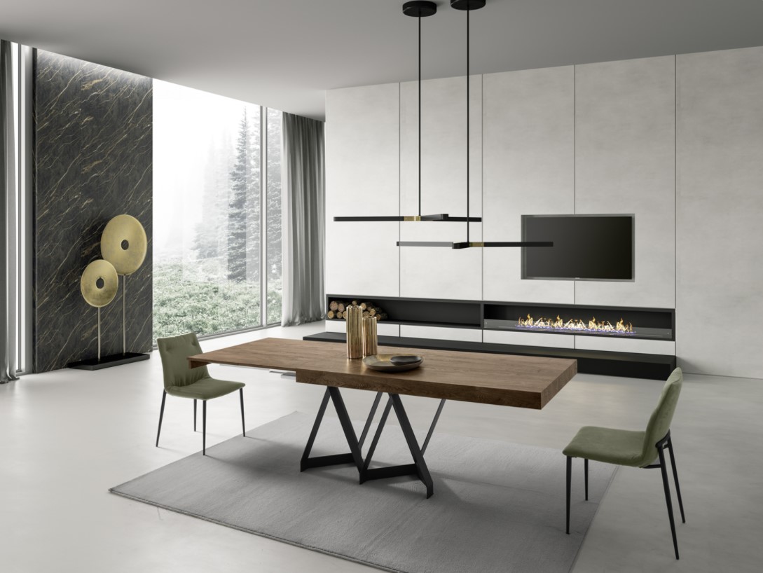 tavolo flame 180 (bordo 8 melanimico allungabile )